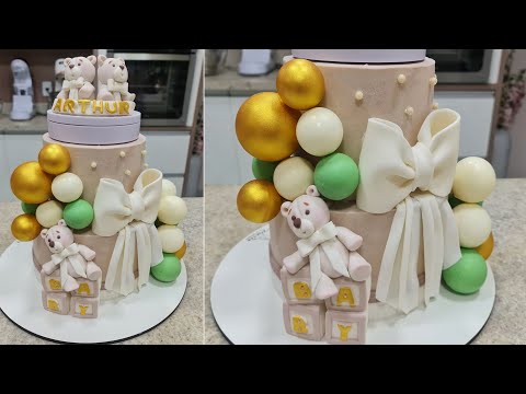 V&Iacute;DEO COMPLETO BOLO DECORADO COM GANACHE E MODELAGEM EM 3 D /&Aacute;UDIO ORIGINAL 