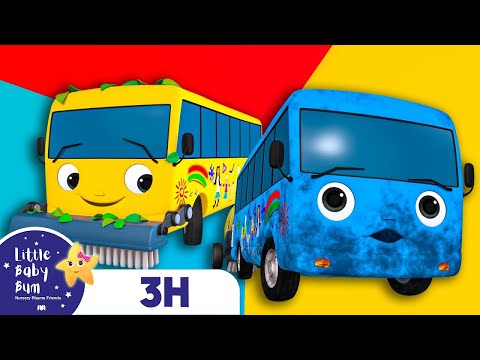 Bus Rain Rain Medley | Little Baby Bum | 3 Hours of 🚌Wheels on the BUS Songs! | 🚌Nursery Rhymes