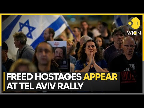 Freed hostages appear at Tel Aviv rally as Netanyahu vows to press Gaza ground op | WION Pulse