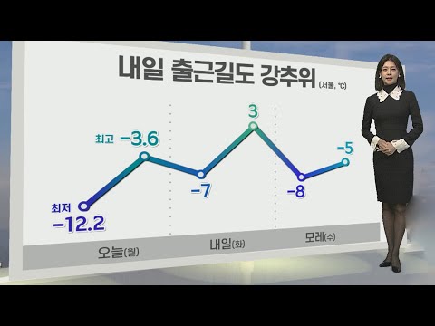 [생활날씨] 내일 아침까지 영하권 강추위&hellip;저녁부터 중부 '눈' / 연합뉴스TV (YonhapnewsTV)