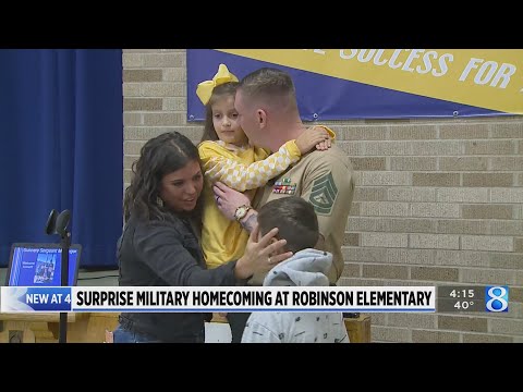 Surprise military homecoming at Grand Haven school