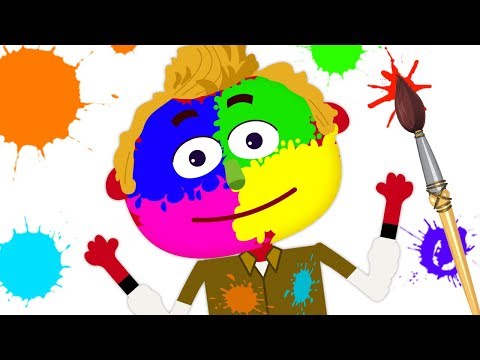 Fun With Paints | Let's Paint Len's Face | Nursery Rhymes and Baby Songs by Teehee Town