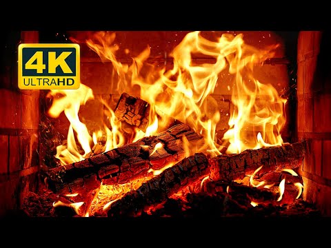 🔥 Cozy Fireplace 4K (12 HOURS). Fireplace with Crackling Fire Sounds. Crackling Fireplace 4K