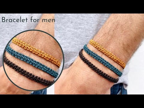 Easy &amp; simple Bracelet for men. Square knot.