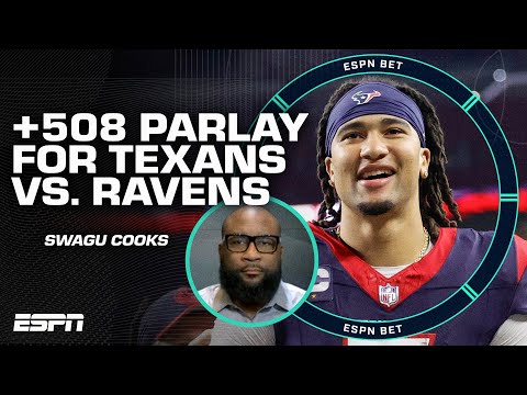 +508 PARLAY for Texans vs. Ravens 🤑 Swagu cooks 😤 | ESPN Bet