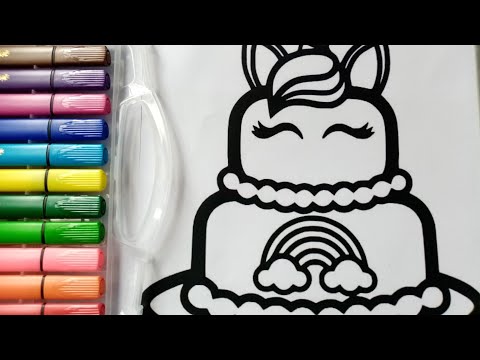 Rainbow Dash Cake Coloring. My Little Pony. Friendship is Magic