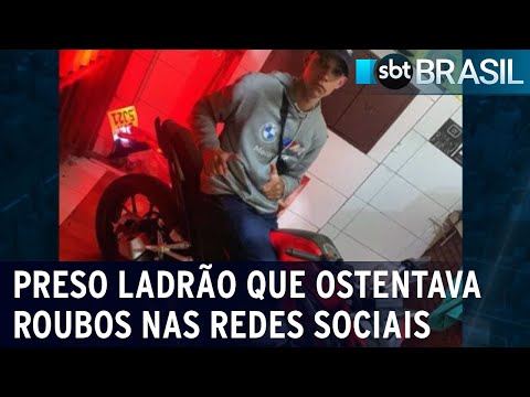 Pol&iacute;cia prende homem que ostentava roubos nas redes sociais | SBT Brasil (03/01/24)