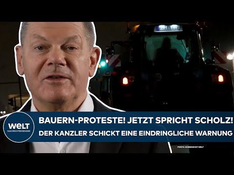 OLAF SCHOLZ: Bauern-Protest! &quot;...dann verlieren wir alle!&quot; Jetzt &auml;u&szlig;ert sich der Kanzler - und warnt