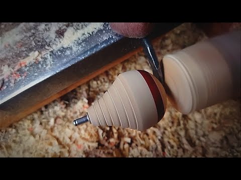 wood turning a speed spin top |DIY wooden spinning top|WooDGooD