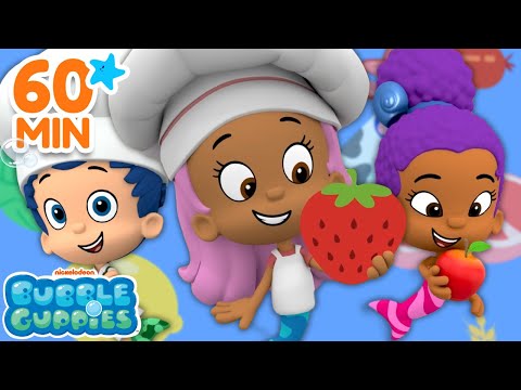 YUMMY FOOD Scenes &amp; Songs w/ Nonny! 🍏 60 Minute Compilation | Bubble Guppies