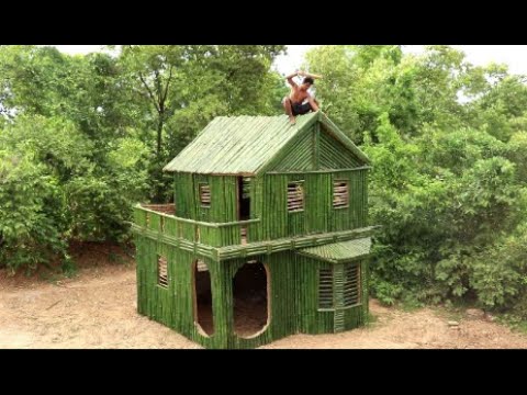 Amazing 2 Weeks Build The Beautiful Bamboo House