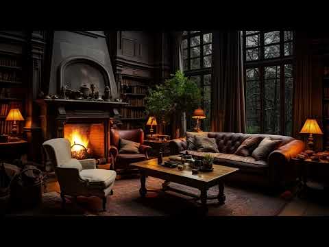 Castle Room - Rain &amp; Fireplace Sounds for 3 hours in this Cozy Tiny House - Sleep, Study, Meditation