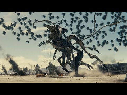 Killing Alien Harvester Queen Final Fight Scene (Independence Day: Resurgence)