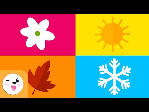 As esta&ccedil;&otilde;es do ano para crian&ccedil;as - Primavera, Ver&atilde;o, outono e inverno