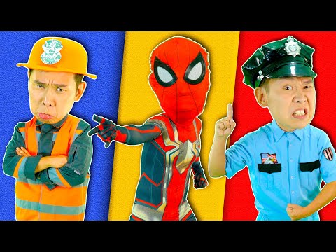 Policemen, Spiderman and Firemen Song 🚒 🚓 🚑 | Police Officer Song 👮&zwj;♂️🚨 | Lights Kids Song