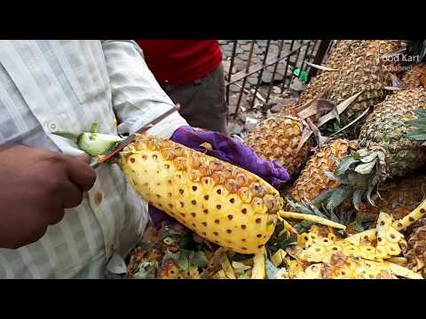 ❤ SUPER ART - Pineapple Cutting ❤ | Indian Street Food Mumbai - Asian Food