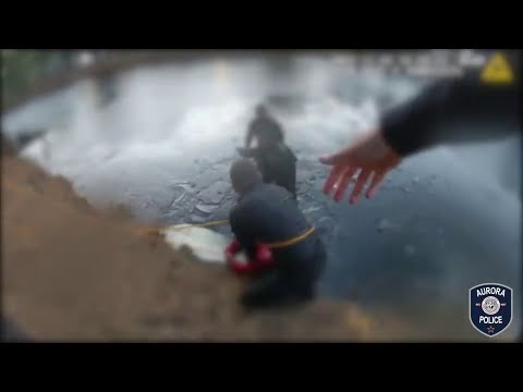 Illinois police officers rescue drowning mother and child from frozen pond