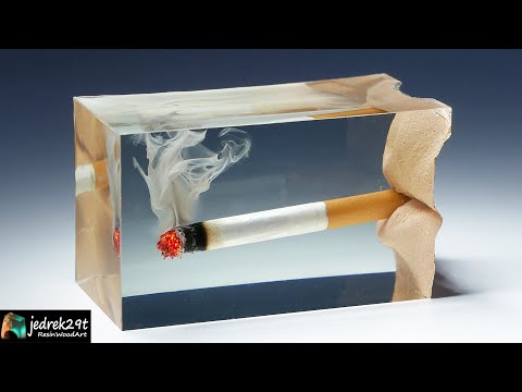 A Burning CIGARETTE in Epoxy Resin / RESIN ART