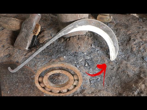 Famer Tools/ Turning a Rusty BEARING Into a Very Useful Farmer Tool/ Palm Fruit Hooker