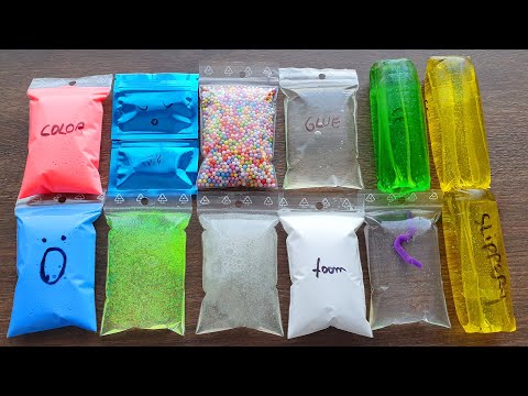 Making Crunchy Slime With Bags And Water Toys - Satisfying Slime Videos