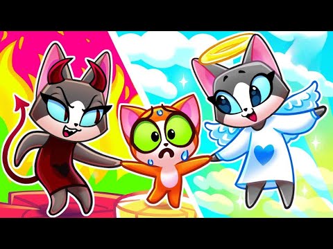 😇😈 Familia &Aacute;ngel vs Demonio 😇😈 + M&aacute;s Historias Divertidas para Ni&ntilde;os 😇 por Purr-Purr