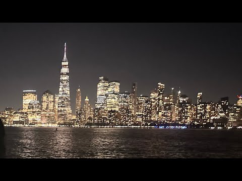 NYC Beautiful view from jersey city liberty state park || youtubeshorts || lights