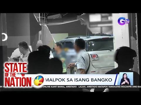 SUV, sumalpok sa isang bangko | SONA