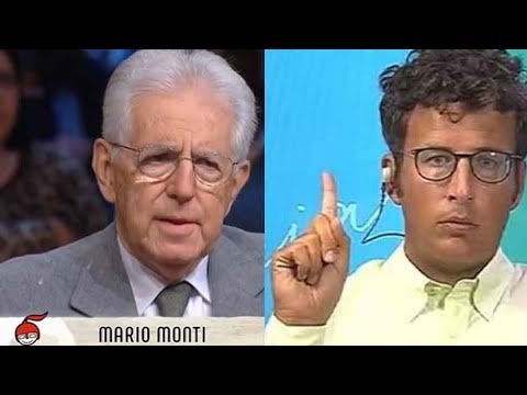 DIEGO FUSARO sbugiarda MARIO MONTI, che si infuria. Caos in studio a Rai3!