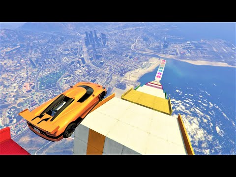 Crazy Stairs Ramp - Insane Car Ragdolls GTA 5 Online