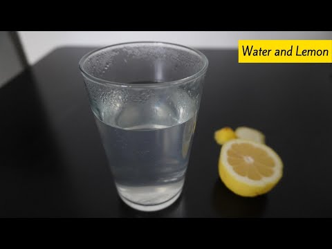 Lemon water - first cup of drink every morning a healthy habit simple receip