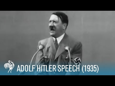 Adolf Hitler: Speech at Krupp Factory in Germany (1935) | British Path&eacute;