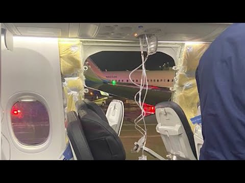 Window blows out in mid-air on Alaska Airlines flight, forcing emergency landing