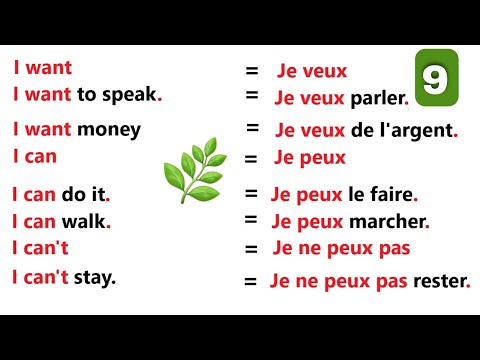 phrases simples pour apprendre l'anglais facilement | partie 9 |✪✪✪✪easy sentences to learn french 🌿