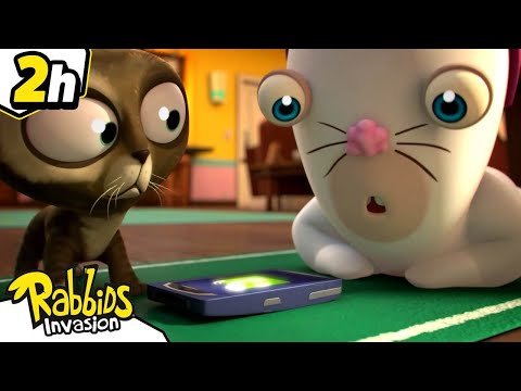 Hello? The Rabbids are on the Phone! |  RABBIDS INVASION | 2H New compilation | Cartoon for Kids