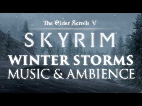 The Elder Scrolls: Skyrim | Winter Storms Music &amp; Ambience 🎧 12 Peaceful Scenes