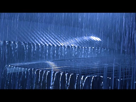 Strong Rain Thunderstorm for Sleeping | Hard Rain on Tin Roof &amp; Very Intense Thunder Sounds at Night