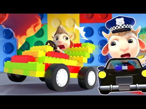 A Police Officer's Riotous Pursuit and Car Racing Funnies!  | Funny Cartoon for Kids