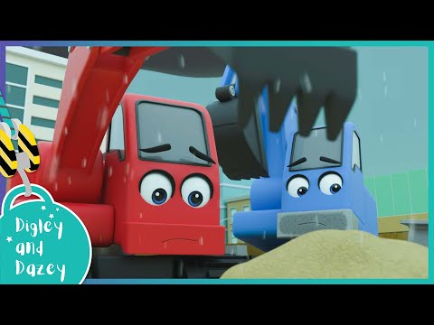 Scout's Rescue | Digley and Dazey | Kids Construction Truck Cartoons