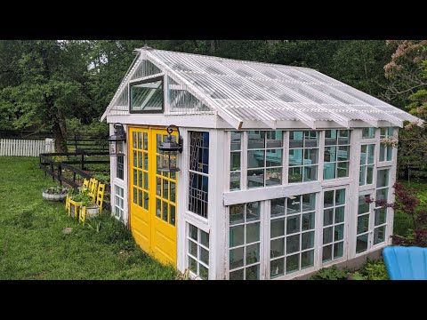 How to Build a Recycled Window Greenhouse IN 5 MINUTES!