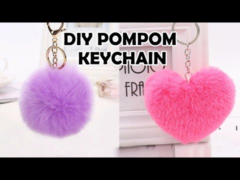 DIY PLUSH POM POM KEY CHAIN IDEA - BEST KEYCHAIN EVER!