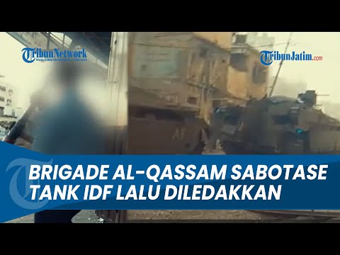 REKAMAN PERTEMPURAN JARAK DEKAT! BRIGADE AL-QASSAM BALAS DENDAM SABOTAASE TANK IDF LALU DILEDAKAN