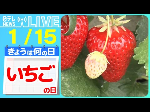 【きょうは何の日】『いちごの日』大人気の&ldquo;完売&rdquo;グルメ  いちご大福　/【熱海グルメ】いちごスイーツ   地元でウワサの人気店　など　ニュースまとめライブ【1月15日】（日テレNEWS LIVE）