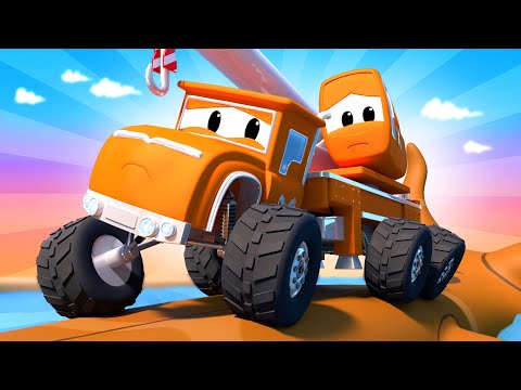 Monster Trucks for children - The Monster Truck &amp; the Waterfall | Monster Town