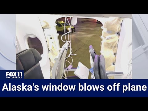 Alaska Airlines plane loses window mid-air