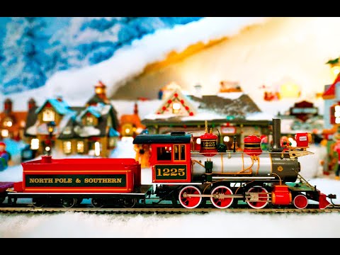 Christmas Village 2023 feat Lemax, Dept 56 Bachmann 0n30 Yuletide Special Delivery and Jagerndorfer