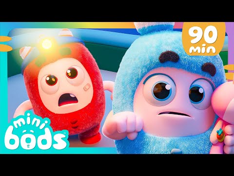 Something Scary In The Dark! - Minibods | Mini Oddbods | Baby Oddbods | Funny Cartoons For Kids