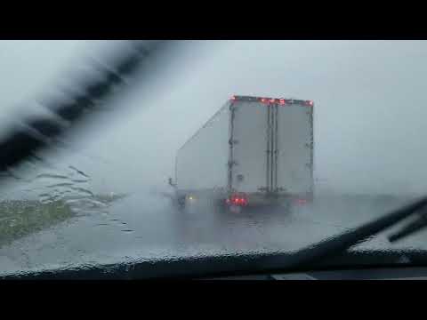 driving in the driving range, thunder, lightning, wind, road noise part 2/3