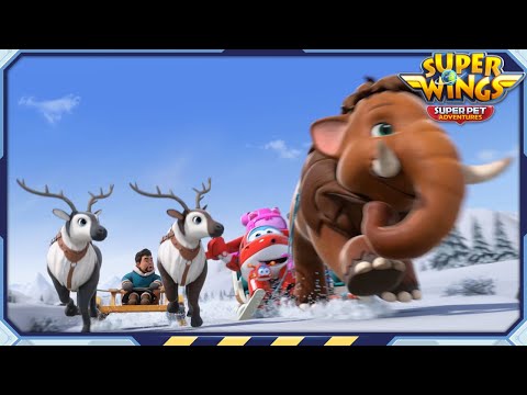 [SUPERWINGS7] Mighty Mammoth Sleigh | Superwings Superpet Adventures | S7 EP16 | Super Wings