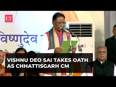 Chhattisgarh: Vishnu Deo Sai takes oath as CM, Vijay Sharma, Arun Sao as Deputy CMs