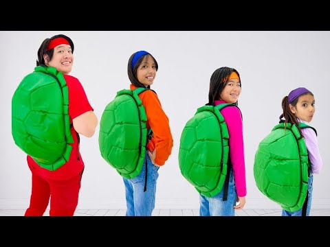 Ninja Turtle Kids vs Shredder: Challenges with Wendy Jannie &amp; Ellie